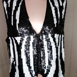 Vintage Sequins Vest Size Medium